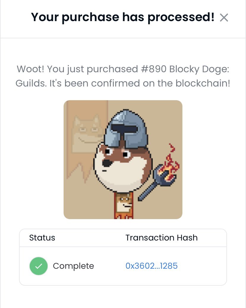 Astercoded69's tweet image. NFT buy for the day #420syndicate 🔥 #blockydogeguilds a @BillyM2k creation #dogearmy #doge #NFTCommunity #peep happy with this find 🥳 #NFTs #LFG 🔥🔥🔥🔥