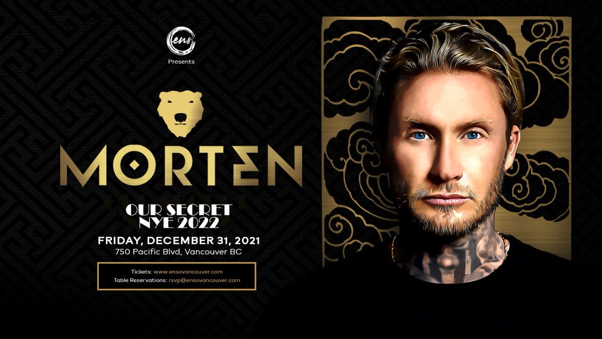 Celebrate NEW YEAR EVE with us featuring #FutureRave himself <a href="/MORTENofficial/">MORTEN</a> | Tickets at ensovancouver.com