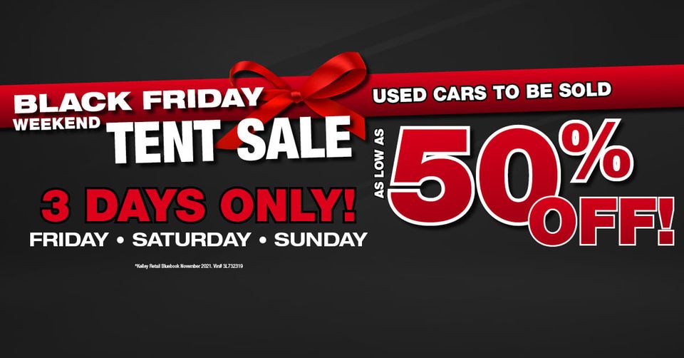 The #BlackFriday countdown is on! ⌛ Don't miss our 3-day Used Car Tent Sale starting this Friday, 11/26 through Sunday, 11/28!

Shop all pre-owned makes &amp; models as low as 50% OFF Kelley Blue Book value. Kickoff this holiday season in a new-to-you vehicle from Honda Lancaster!