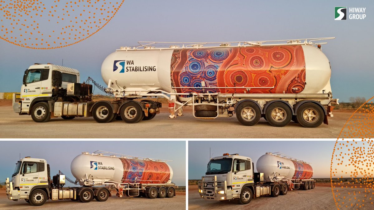 Last month, we unveiled this stunning piece of art proudly displayed on one of our tankers. WA Stabilising partnered with Noongar-Yamaji artist Christine Collard to represent our reconciliation journey through a special piece of commissioned artwork titled Respecting Country.