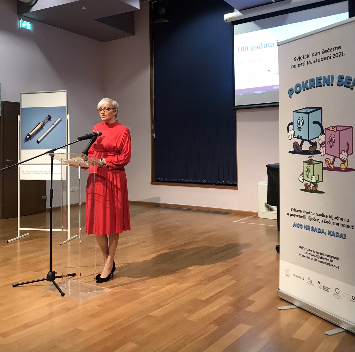 DKAmbCroatia's tweet photo. Gratified to be a part of the 🇭🇷 opening of the exhibition celebrating 100 years of insulin discovery. Denmark 🇩🇰 has since 1922 played a key role in research and production of insulin. #hsdu #fightingdiabetes @stenodiabetes #denmarkincroatia https://t.co/9xINYaFZ8k
