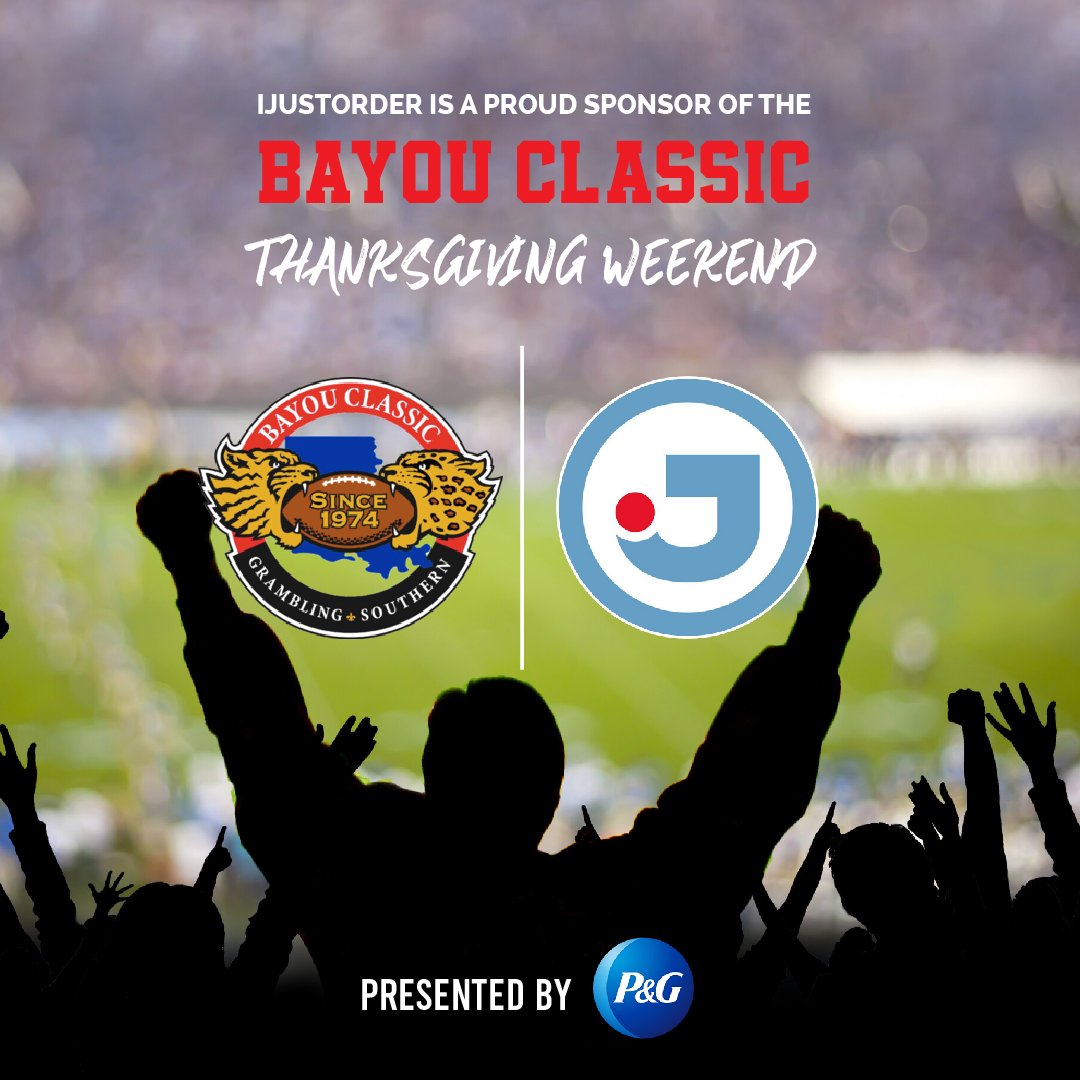 ijustorder's tweet photo. We are proud to be one of the sponsors of the #BayouClassic this #Thanksgiving Weekend! 

#ExperienceThePower of @southernu_br and @grambling1901! 

Ticket (link):
https://t.co/a3kWjbQmx2

#iJustOrder #BayouClassic2021 #Southern #Grambling  #Gramfam 
#CeasarsStadium #Thanksgiving https://t.co/8ISmgZIsGC