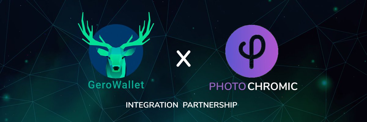 We are pleased to share that we are partnering with <a href="/photo_chromic/">PhotoChromic</a>!

They will be integrating their unique NFT identity verification into GeroWallet. Allowing users immutable security and independent management of their online identity.

Learn more
👉 gerowallet.medium.com/gerowallet-x-p…