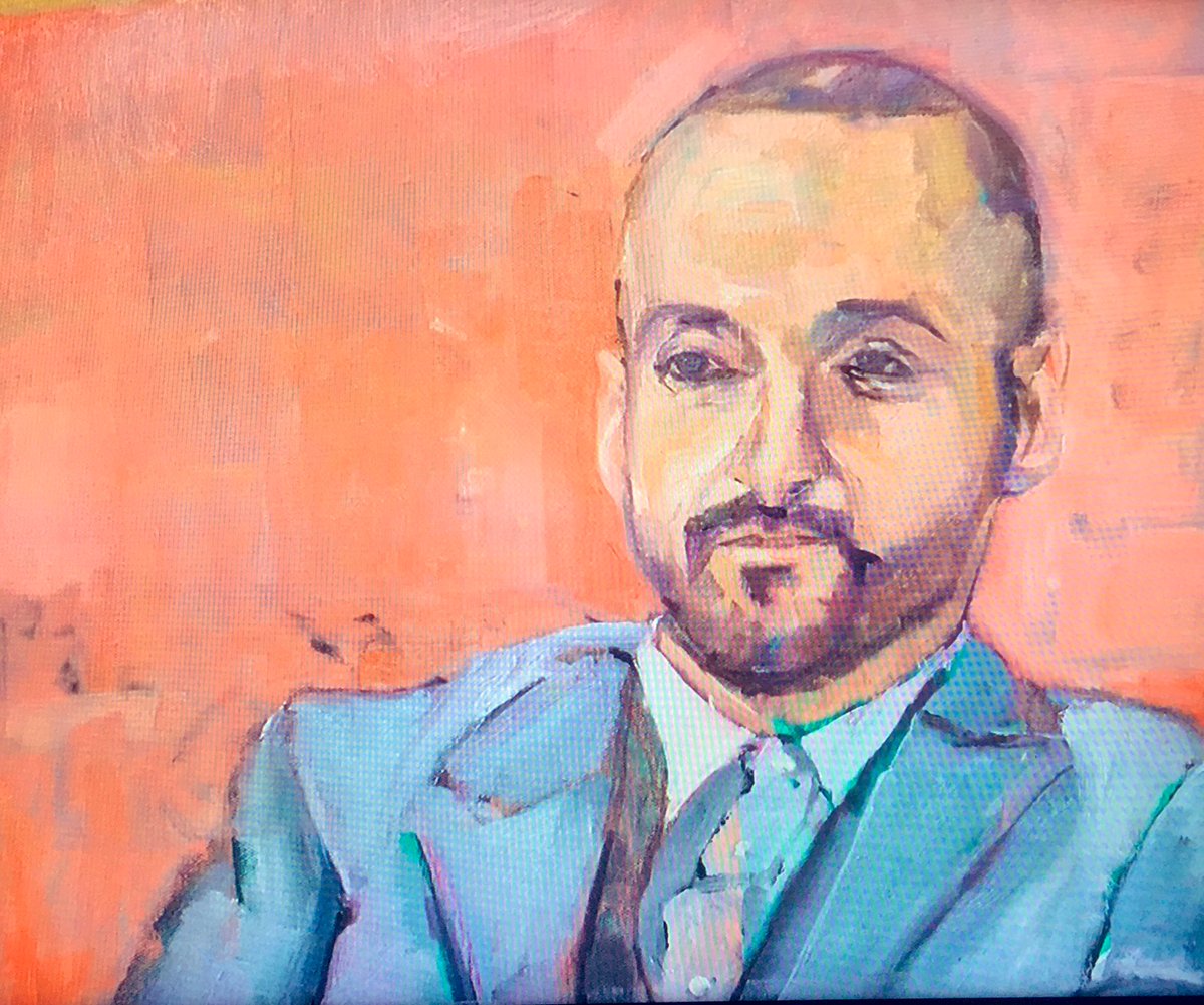 a_hawkey's tweet photo. @AliJawad12 you kept that quiet mate! Great to see you (in your dapper suit with your ‘strong neck’) on @SkyArts #portraitartistoftheyear tonight with @arlenephillips and the legend that is @ChrisGPackham. @JDBakewell @StephenMangan #paoty @KclSoriano #KateBryan #Schierenberg https://t.co/tnIEBchoKQ