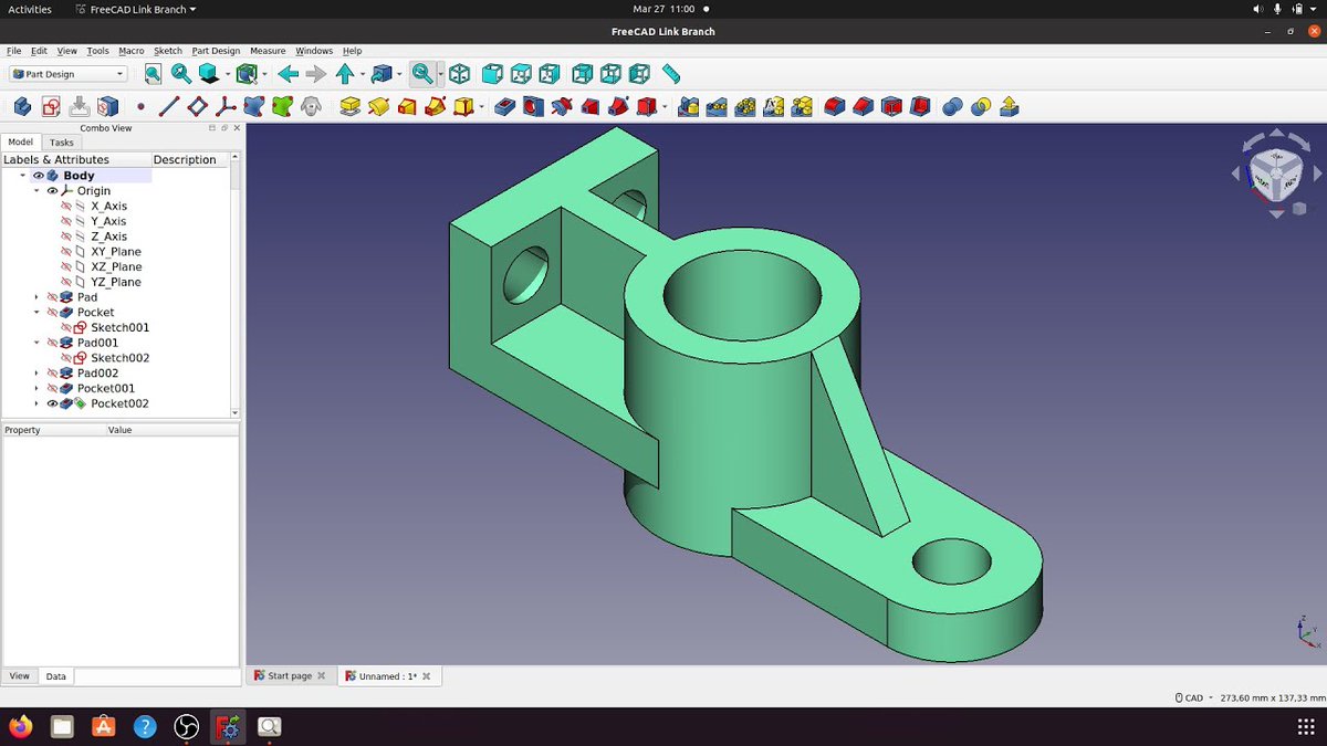 FreeCAD Link Create MOdel Practice 31
I Used Line, Rectangle, Circle, Arcus, Polyline... Pad, Pocket... Enjoy
youtu.be/NsSB2nYkbv0
