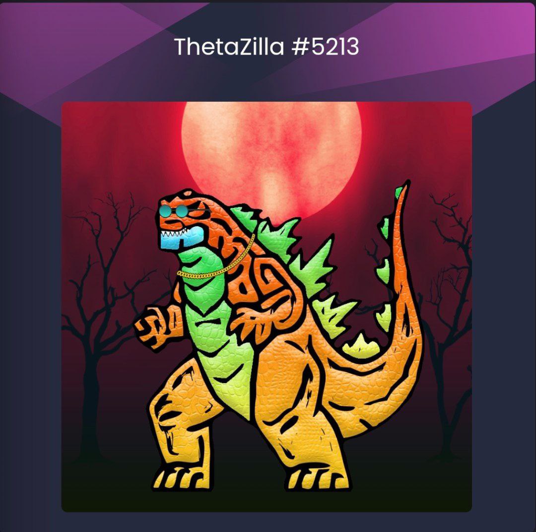 Theta_Tfuel_Esp's tweet photo. ✨💥SORTEO - NFT 💥✨
Un super #Thetazilla !!! Requisitos; 

1- retuit 🔁 y Like ❤️ a este tuit 
2- seguirnos en esta cuenta de twitter y instagram 
3- seguir a @Harry501_Theta 
4- ser parte de nuestra comunidad de TG https://t.co/hgNd9Cf721

Sorteo #easypromos
Ganador/a 29/nov https://t.co/l0gZW4pUjQ