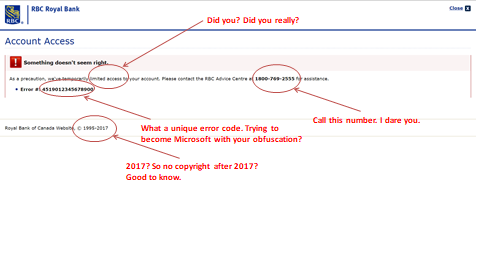 RBC on Twitter: "@colquhoun This error indicates there's an issue either  with your internet connection, device or browser. This shows up when  there's a security concern. If you're using a VPN, please