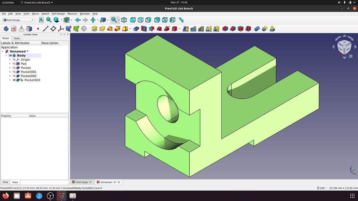FreeCAD Link Create Model Practice 33
I used Polyline, Circle, Slot, Rectangle... Pad, Pocket... Enjoy