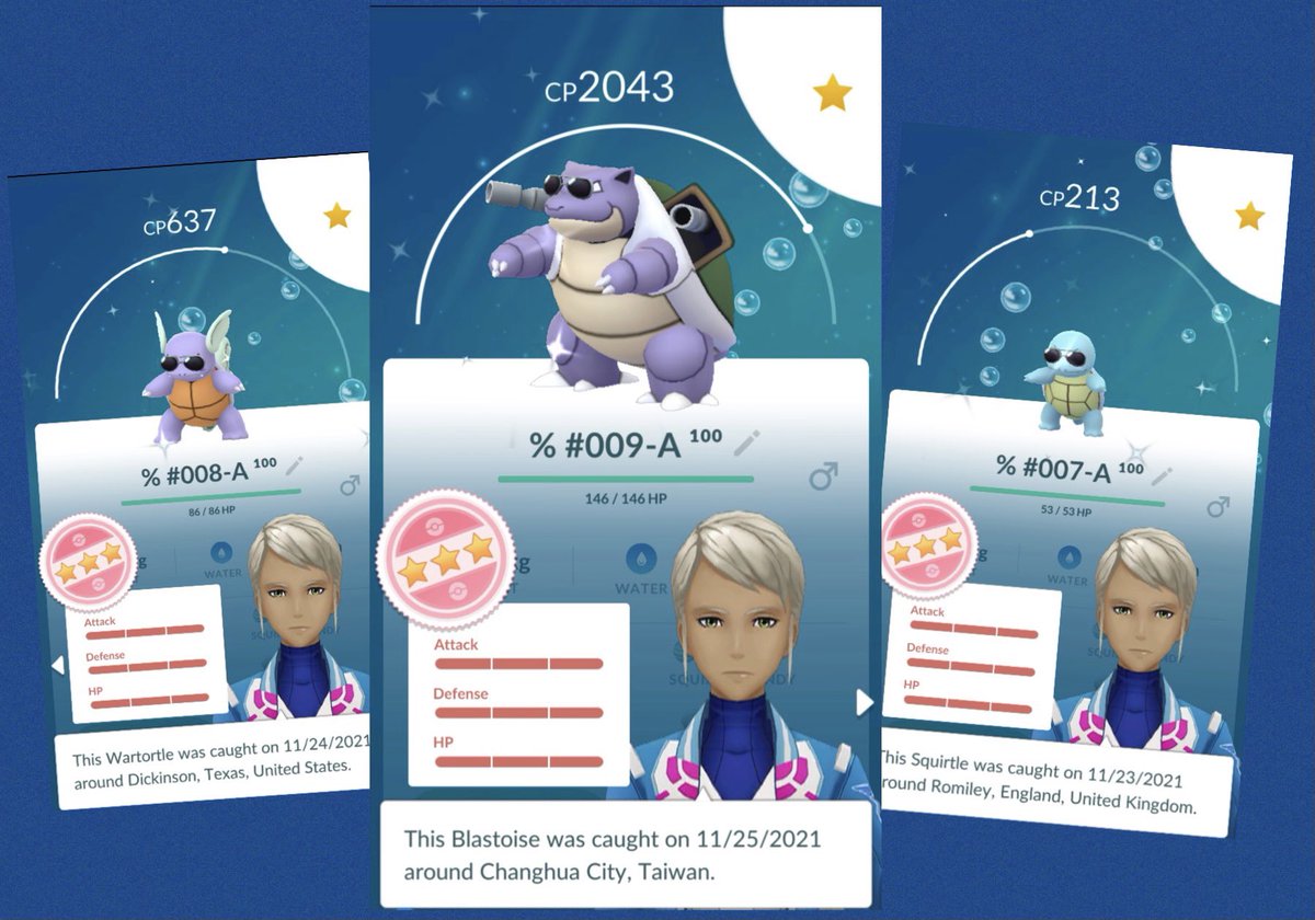 shinypok3hunt3r's tweet photo. SQUIRTLE SQUAD SHUNDO !!!
✨🐢✨😎✨🐢✨😎✨🐢✨
#shinySQUIRTLE💯
#shinyWARTORTLE💯
#shinyBLASTOISE💯
#PokémonGo
#pokemongoxedsheeran
#squirtlesquad #sunglasses
#shinypokémon
#shinyhunters
#pogoshinymasters
✈️✈️✈️ https://t.co/GRXdWkGH1j