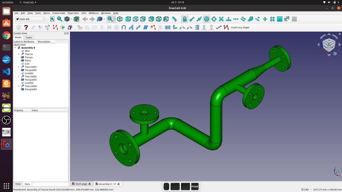 FreeCAD 0.20 | Create Piping Practice 01 | Dodo WB
I used Dodo Workbench... WP, Pipe branch, Flange, Reduction... Enjoy
youtu.be/gkb0o5s8BNw
