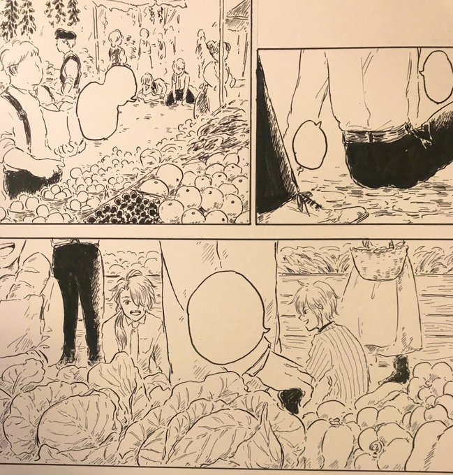 市場を描くの好き 