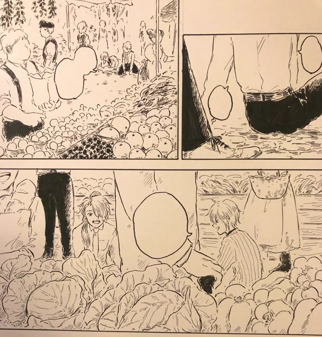 市場を描くの好き 