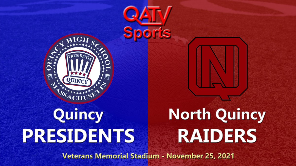 Watch LIVE coverage of the 89th annual Thanksgiving Football on QATV-8 and streaming live at QATV.org/sports! Coverage starts at 9:30am. <a href="/QHSAthletics/">Quincy HS Athletics</a> <a href="/presidentsfball/">Presidents Football</a> <a href="/NQRaiders/">North Quincy Athletics</a> <a href="/NQFootball/">North Quincy HS (MA) Football</a>
