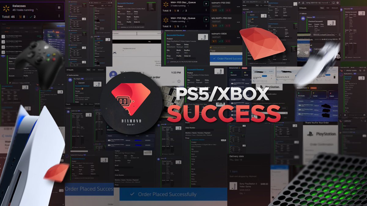 Diamond_proxies's tweet image. Walmart Console restock destroyed by Diamond users as usual. Members secured hundreds of consoles with our Private Retail Pool. 🧑‍🍳

Who wants to join in on the cookout? 🤔

Like, Retweet &amp;amp; Follow for the chance to win 2x 5GB Plans⬇️