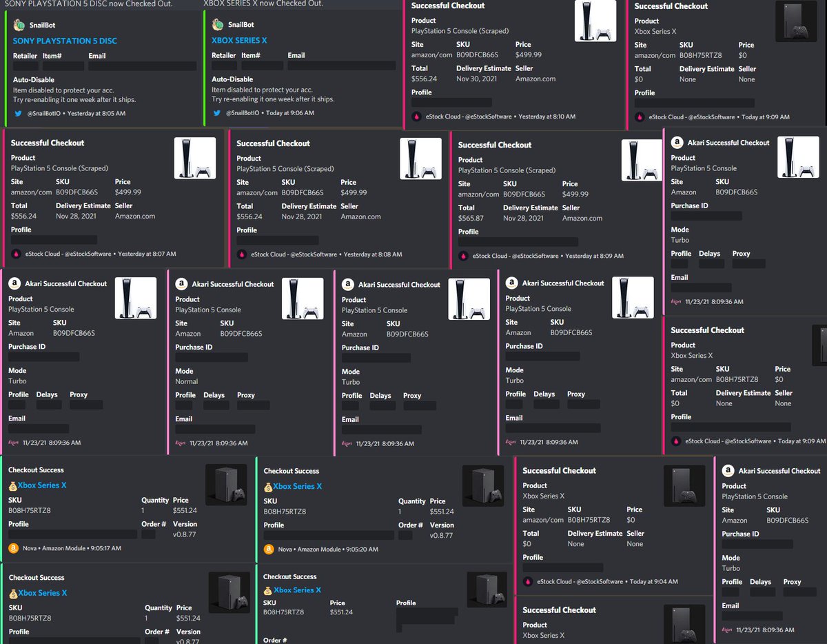 This week has been an absolute cookout! Lots of unlogged!!! Huge shoutout to everyone who continues to make this possible!! <a href="/AkariAutomation/">Akari</a> @Nova_Bott @eStockSoftware  <a href="/SnailBotIO/">SnailBot</a>  <a href="/KalevalaUtility/">Kalevala Utility</a> <a href="/Jolt_Industries/">Jolt Industries</a>  <a href="/Sauceservers/">Sauce Servers</a> <a href="/SauceProxy/">Sauce Proxies</a>  <a href="/BezosProxy/">BezosProxy</a> <a href="/BoTankeBulk/">BoTanke's Bulk Buys</a>
