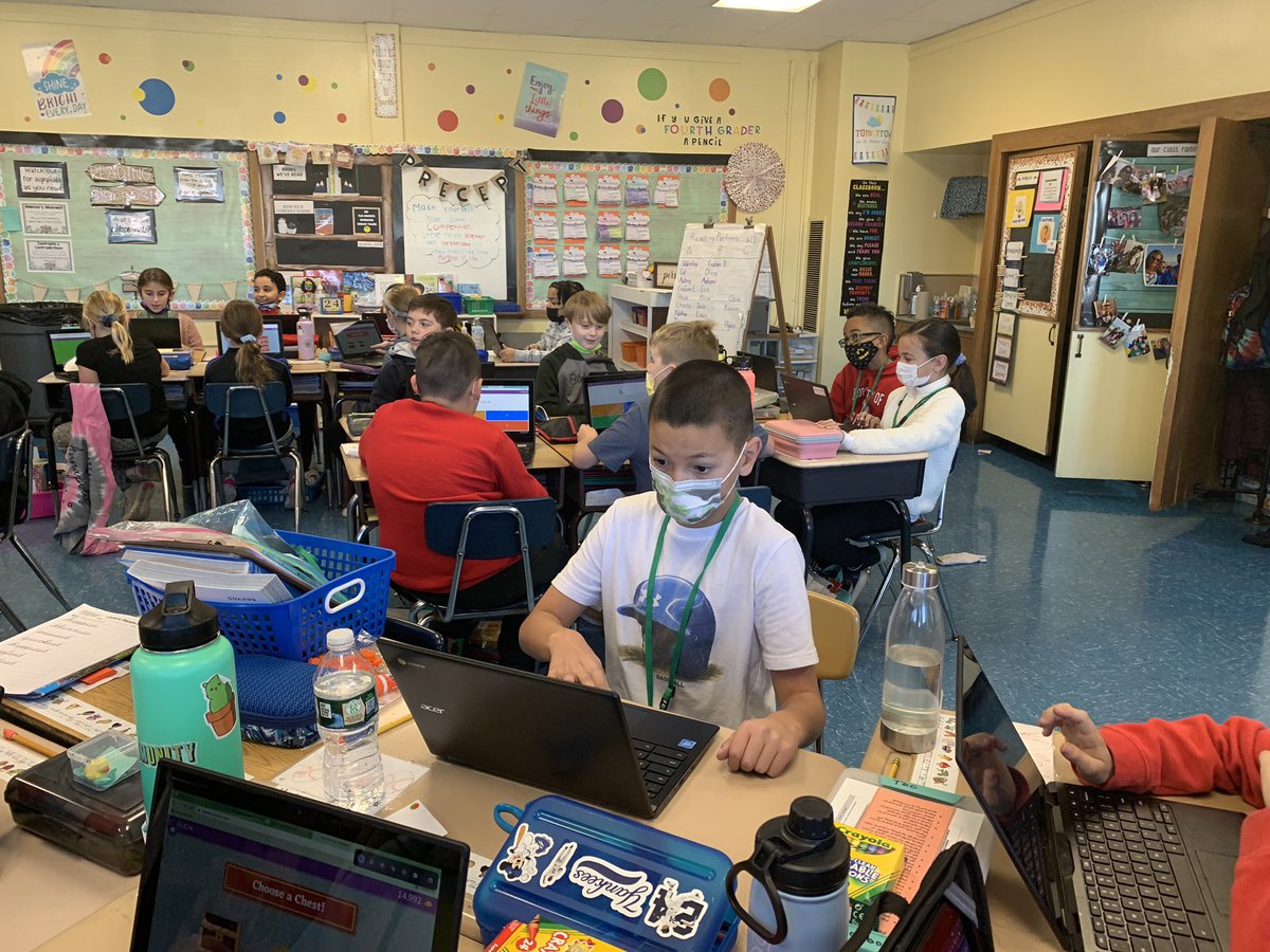 Reviewing our division facts before launching our long division lessons next week with fun a Blooket game