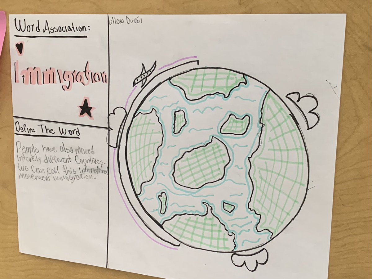 Meli_Rod25's tweet photo. Students in our bilingual 8th grade class participated in a gallery cycle as part of Ms. Gomes introductory lessons to their unit on immigration @mscam28 @alfonsoedu93 @EnricoFermi27 @YonkersSchools #actionablefeedback #reflectivewriting #scaffoldedwriting #bilingualeducation https://t.co/AEmgMsI5Pj
