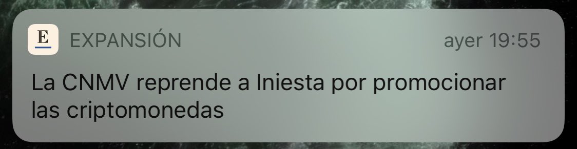 MrdoFdez's tweet photo. Te sorprende que no le siente bien a la @CNMV_MEDIOS que @andresiniesta8 induzca a sus seguidores a invertir en otra moneda que no sea la que ellos controlan 🤔 https://t.co/CQcDl7gKtQ