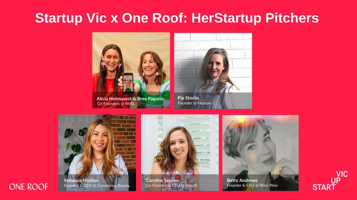 weareoneroof's tweet image. Congrats to the finalists pitching at HerStartup next week. 

Huge thanks to our sponsors providing annual One Roof memberships to the top 20 finalists @fcwlawyers @rampersand_fund @awscloud @standardledger #herwit @StartupVic 

Free to attend. Register: eventbrite.com.au/e/startup-vic-…