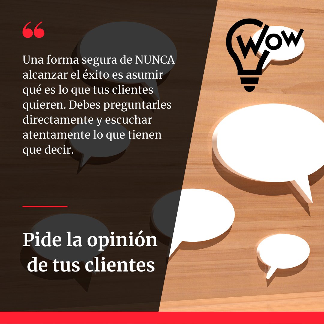 Tus clientes son grandes aliados para conocer cómo mejorar tus productos o servicios... ¿Ya los escuchaste? 🧐