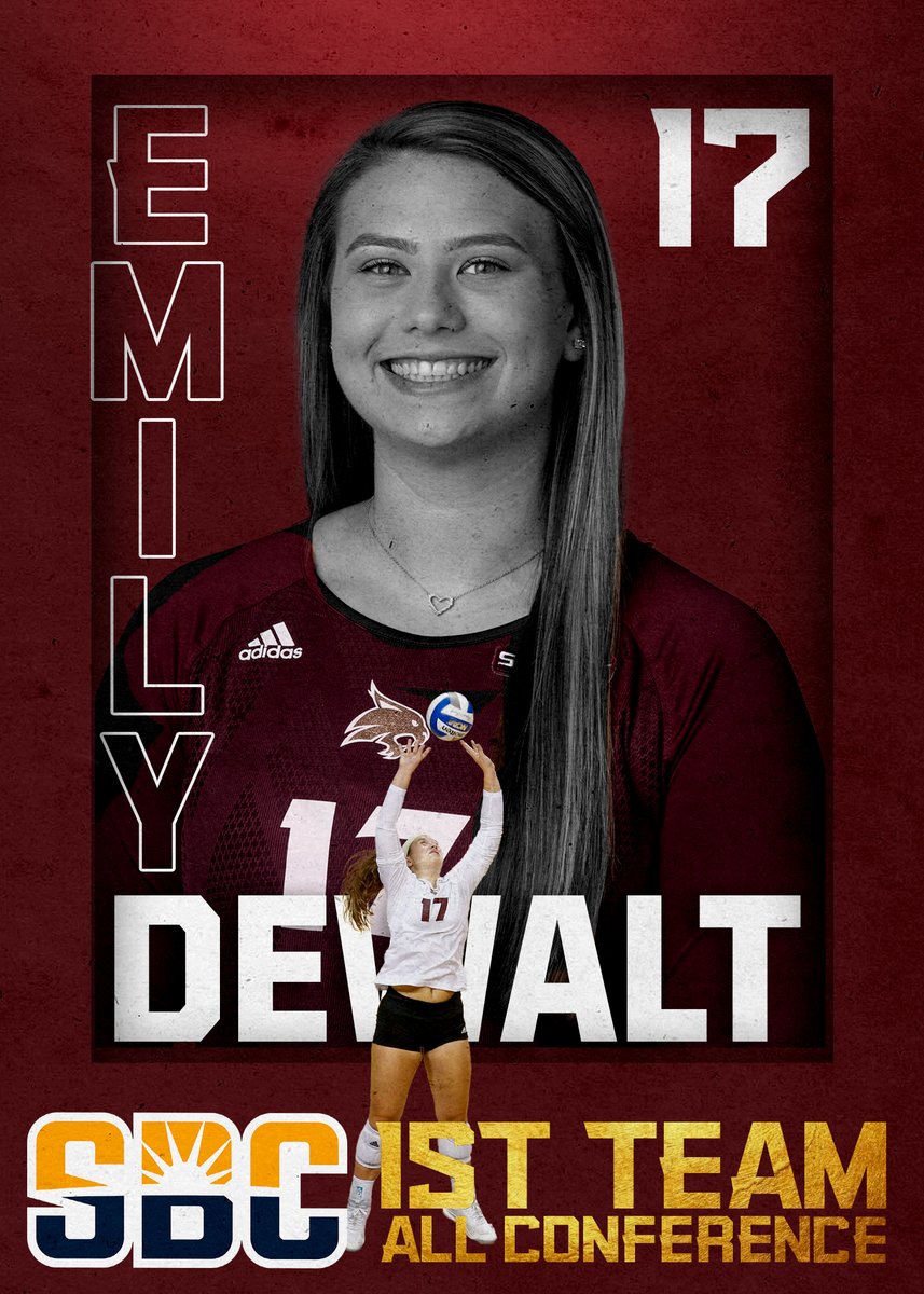TexasStateVball's tweet photo. 1⃣7⃣ is now a 4⃣-time All-@SunBelt performer. 

@dewalttt x #EatEmUp🐾 https://t.co/9NbSGQ6Guu
