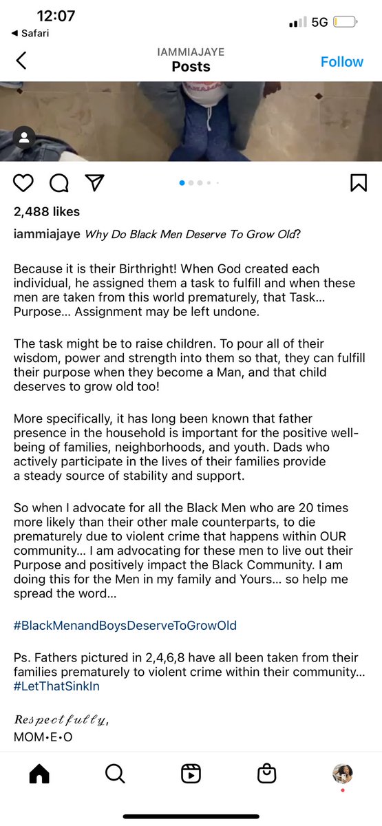 getitsha's tweet photo. The fact that Mia Jaye (Young Dolph’s girlfriend) spends her days running a program called ‘Black Men Deserve To Grow old’, advocating for young Black men who lose their lives to homicide is 🥺 https://t.co/FdTSwl8klP