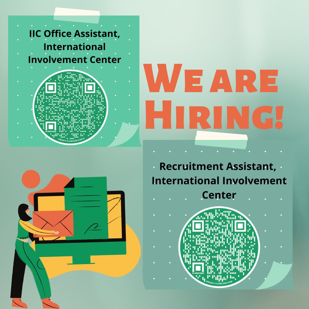 NWGoAbroad's tweet photo. The International Involvement Center has opened two positions, if you are interested please do apply! You can take a screenshot of this post and press on the QR code and hold it to get to the link. https://t.co/RCnjhWzq1c