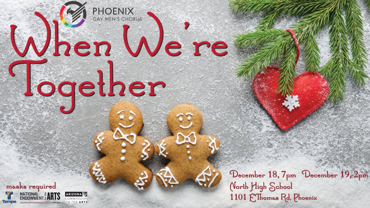 🎄❄️ The Phoenix temperatures are lowering ⬇️ and our excitement is rising! 🌡️We're breaking out our holiday gear now🧣Let us dazzle you with style at our concert - tickets on sale now buff.ly/3bXZX3k ! #galachoruses #lgbtqia #phoenizaz #HolidaysAreComing