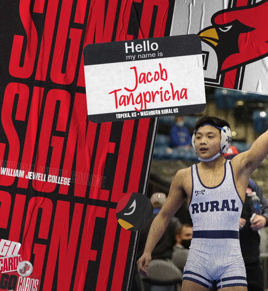 We are excited to announce Jacob Tangpricha has signed to wrestle for William Jewell! #DefendTheNest