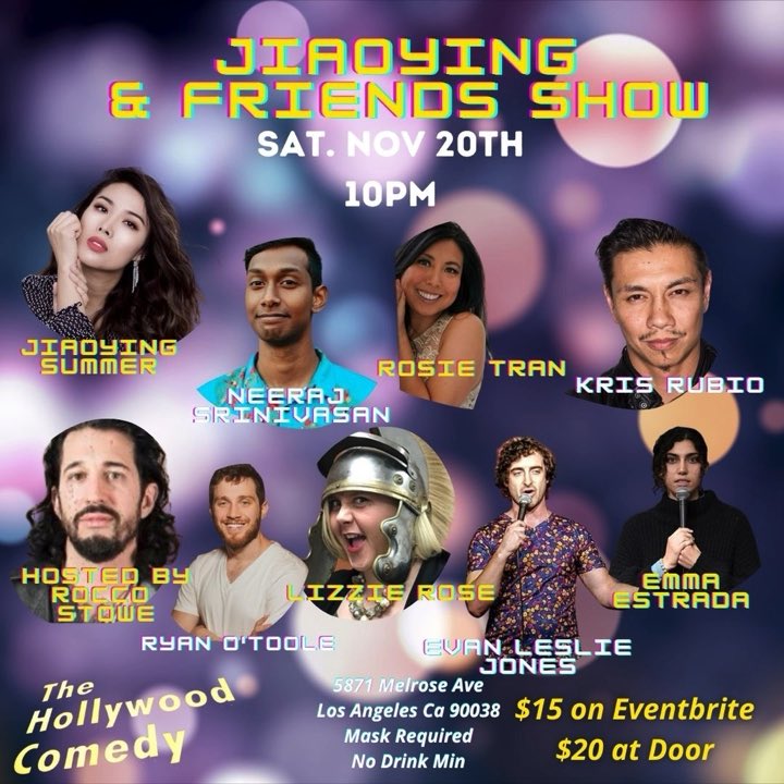 THCMelrose's tweet photo. This Saturday!! Checkout our Jiaoying &amp; Friends Show!!! @TheLAScene @Hollywood_Times @LANow @TheLABlog @CandyLosAngeles @LApicks @LosAngelesToday @LAist @discoverLA @lacomedylive @LiveComedyLA https://t.co/dFUhErsNe2