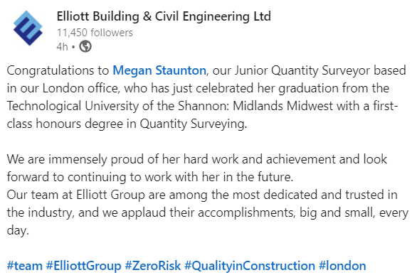 AidoOc's tweet photo. We are very proud too 👨‍🎓👷‍♀️💷🏗️

#team #ElliottGroup #ZeroRisk #QualityinConstruction #london #tusqs #IfSheCanSeeItSheCanBeIt #QS #womeninconstruction #QuantitySurveying #TUSGrads2021 #WeAreTUS #ClassOf2021 https://t.co/SCnOTd4yKC