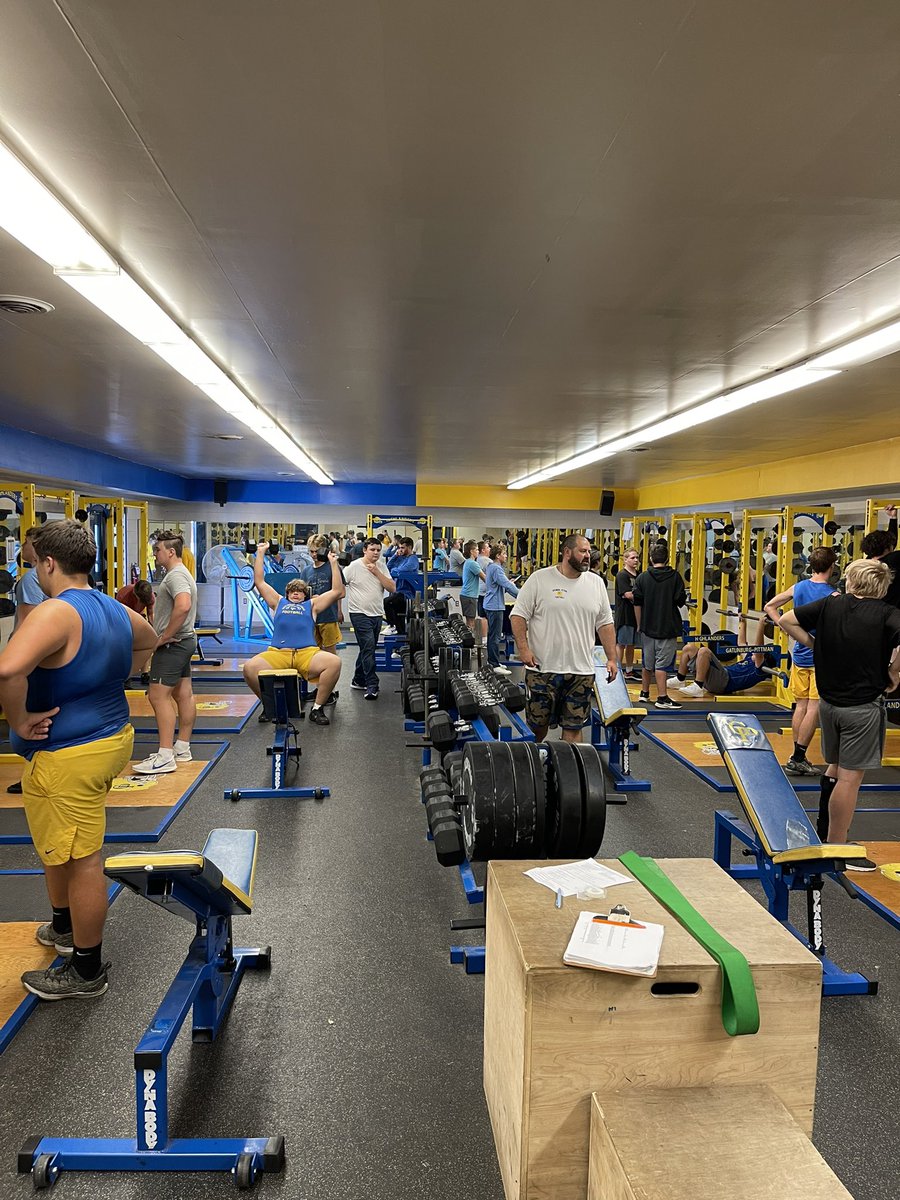 CoachWaggonerGT's tweet photo. 2022 Highlanders Working Hard Today…. All about getting better EVERYDAY…. #OffSeasonProgram @themtnthicket @GPHSHighlanders https://t.co/AuQRwI3XpI