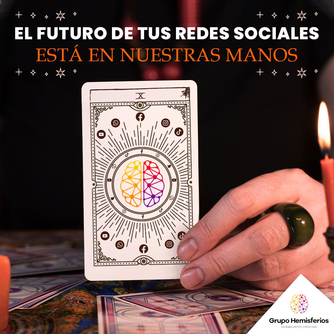 GHemisferios's tweet photo. Hemos lanzado las cartas del Tarot y descubrimos tu futuro.
Contamos con planes desde U$D 350 en adelante y para todo tipo de negocios. 👇🏻

Escríbenos, tu futuro… está en nuestras manos 📲 https://t.co/mIh8oAYzWb 
 
#GrupoHemisferios #RedesSociales #MarketingDigital https://t.co/Kl2e4eJl3Z