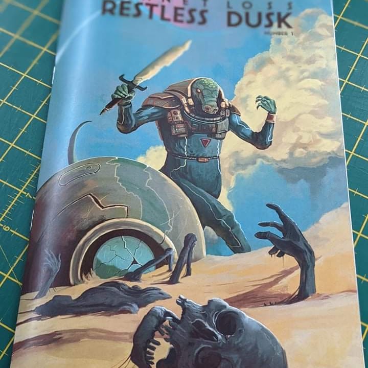LukeOram's tweet photo. This comic @WALLOWING_NOISE and I have been working on is out soon!
I've no idea how to promote this kind of thing, so genuinely thankful for advice/help/benevolent incantations etc
#comic #scificomics #planetloss #minicomics #help! https://t.co/LxqV2RiMDV