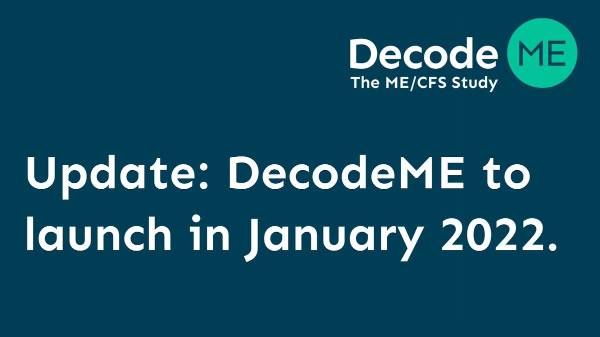 DecodeMEstudy's tweet photo. ICYMI: DecodeME - the world's biggest genetic study into #MEcfs - will launch in Jan 2022. #MEAwarenessHour
UK recruitment launches in early 2022 in two phases, starting Jan.
Over 27k of you have registered your interest in taking part. Thank you!
https://t.co/LCx8zrB0kL https://t.co/QICYAAJLG7