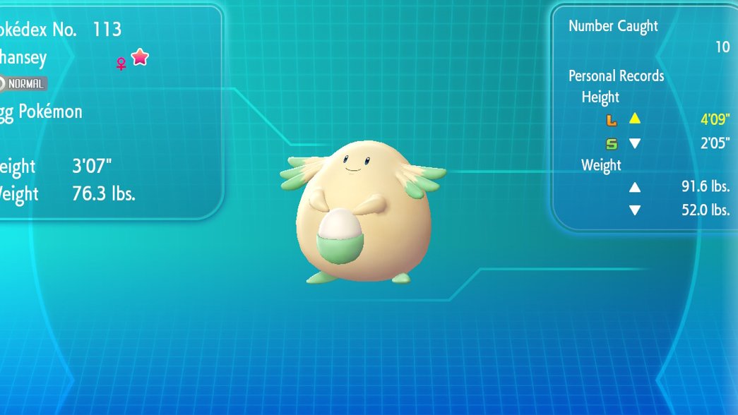 NightyGen's tweet photo. And since I don't like wasting CC I decided to go on the trip to look for some random poke and managed to find Shiny Chansey. Funny enough, despite having over 40 Shiny on this file I actually never found one before. Glad it was low level.

#shiny #shinypokemon #letsgoeevee https://t.co/vo5EBcnIH6