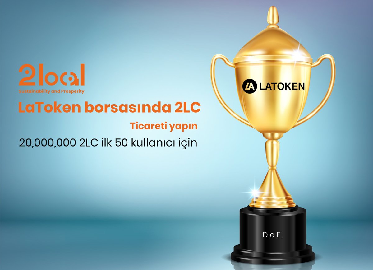 dasyabcr's tweet photo. Bugün ticaret yarışmamız LaToken borsasında saat 17:00'de başlayacak ve 3 Aralık'a kadar sürecek.
En iyi 50 tüccar 20 milyon 2LC tokenlerinden pay alacak
Daha fazla ayrıntıları kontrol et:
https://t.co/YaqKqGez9n
 #2local #Sürdürülebilirlik #Refah https://t.co/4PgF0l1hCI