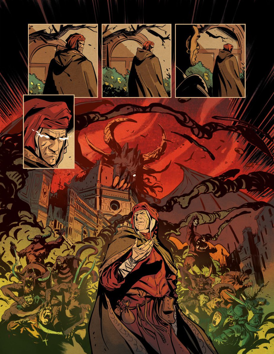Giorgio_Spall's tweet photo. LA DIVINA CONGREGA! Available from tomorrow!
Layout and ink by me
BG pencils Matteo Spirito
Colors by @FrancescoSegala
#sergiobonellieditore #audacebonelli #DanteAlighieri https://t.co/kzJBjoKURW