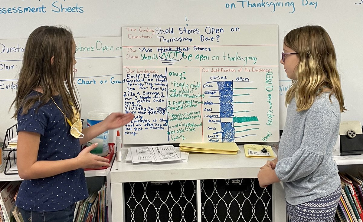RSparks4kids's tweet photo. Should stores be open on Thanksgiving Day? These girls have decided! #PBLproject @alabamagifted #alabamaachieves https://t.co/5D7KROZZyC