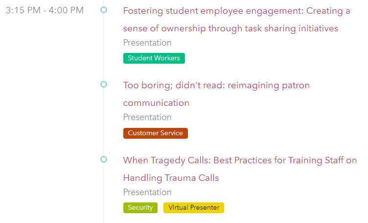 We've got a half-hour break for everyone to stretch their legs a bit (and maybe find some mid-afternoon caffeine) before we dive into the final presentations of #ASCATL day one. See y'all at 3:15pm.
