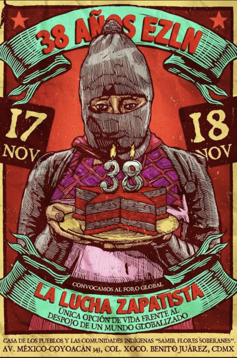 VIM_Media's tweet photo. Hoy se cumplen 38 años de la creación del #EZLN y ellxs dicen:"para nosotras, nosotros, nuestra historia no es sólo lo que hemos sido, lo que nos ha pasado, lo que hemos hecho. Es también, y sobre todo, lo que queremos ser y hacer". 
📃https://t.co/zdVo0pK7Fp https://t.co/YAoDlYrO4J