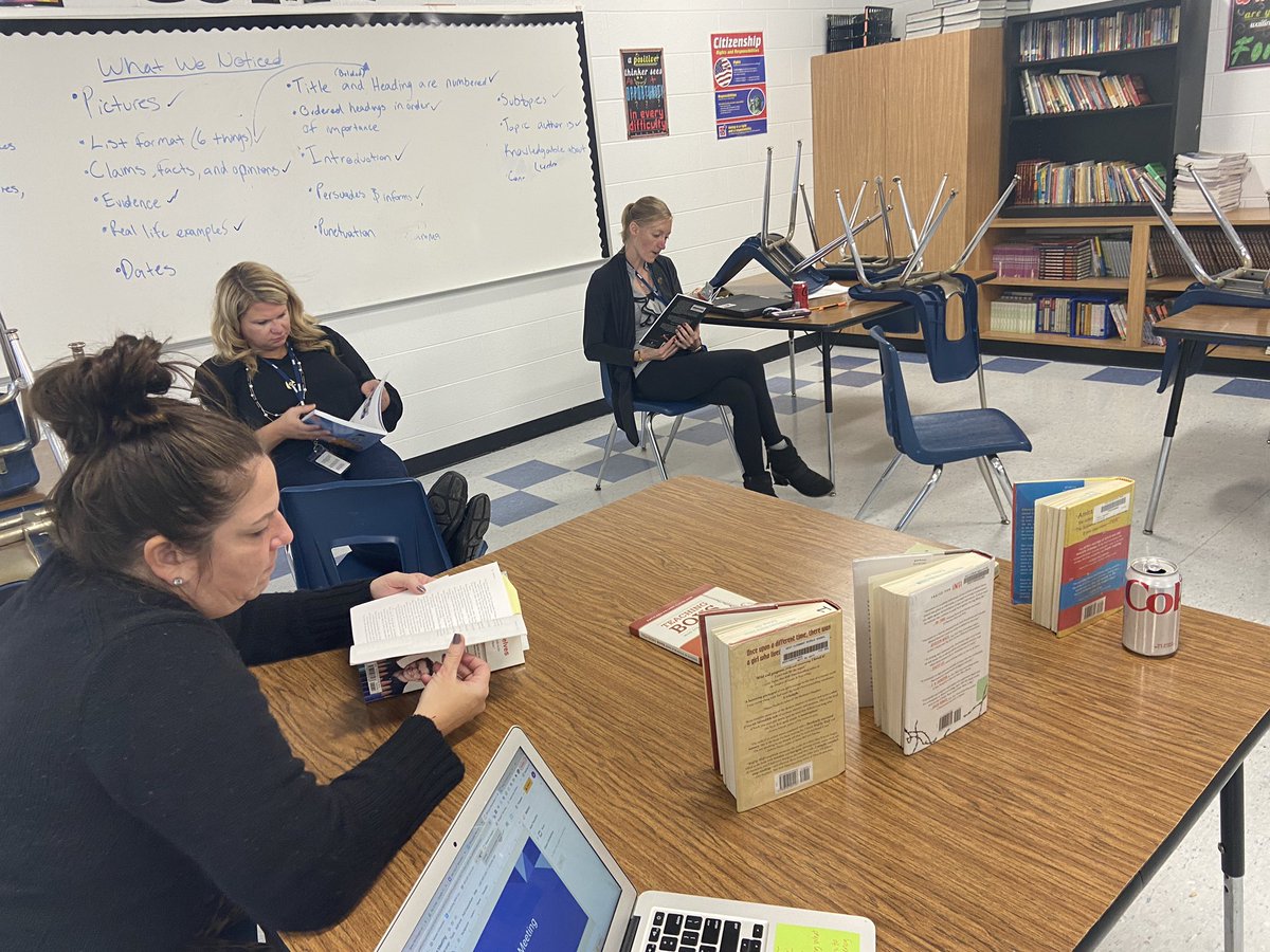 AngelaFaulhaber's tweet photo. Best part of my day is getting to channel @TannyMcG and do a #slowread with 8th ELA Ts. @WCMS_Wolves https://t.co/nBt7wPJNlM