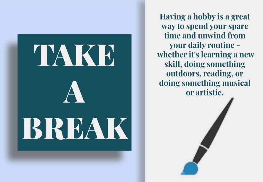 bella_idone's tweet photo. Feeling overwhelmed? Try taking up a new hobby to unwind! It is a nice break from the usually draining daily routine.
#depression #mentalhealth #MentalHealthAwareness #stressrelief https://t.co/t5CGXKnlId