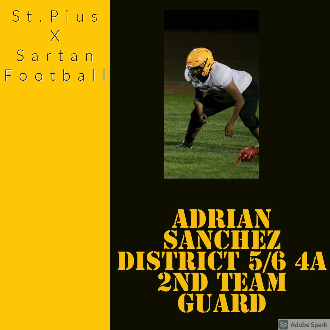 Sartan_football's tweet photo. Congratulations to the following players for earning 2nd team all district on offense. The sartan offense was able to rush for over 1500 and pass for 1500 yards and these guys were all major contributors to that effort. Thank you guys! #sartanfootball #sonsofx https://t.co/wv8171bKB4