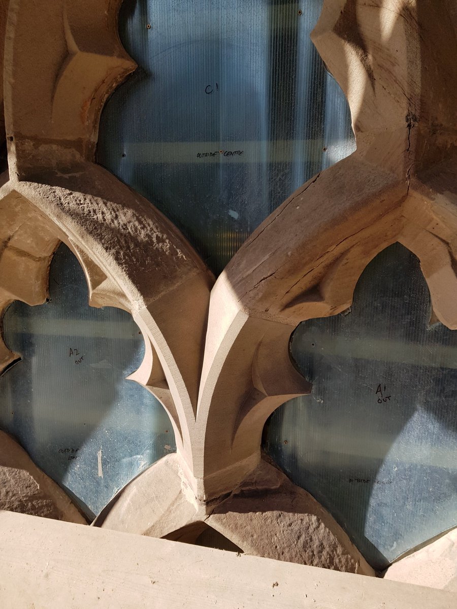 RyanHar90511974's tweet photo. #Kingslandchurch new  stonework to the chancel windows near completion and ready for the glaziers @LtdTreasure https://t.co/xl72G4Ty30
