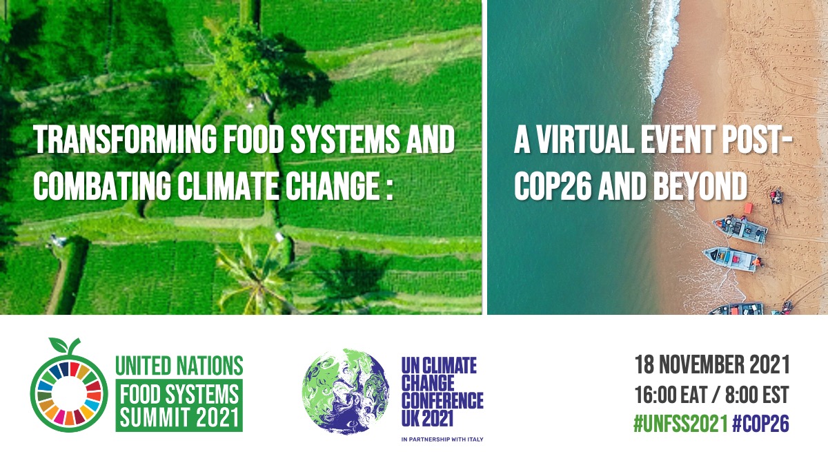 Join us for 'Transforming #FoodSystems and combating #ClimateChange: A virtual event post-#COP26 and beyond. Participate in the Q&amp;A!

Tomorrow 4pm EAT - bit.ly/unfss-event

🗣 H.E. Yasmine Fouad 🇪🇬 <a href="/Agnes_Kalibata/">Agnes M. Kalibata</a> <a href="/davidnabarro/">Dr David Nabarro</a> <a href="/topnigel/">Nigel Topping</a> <a href="/HelenaCLeurent/">Helena Leurent</a> @MPB_WBCSD and more
