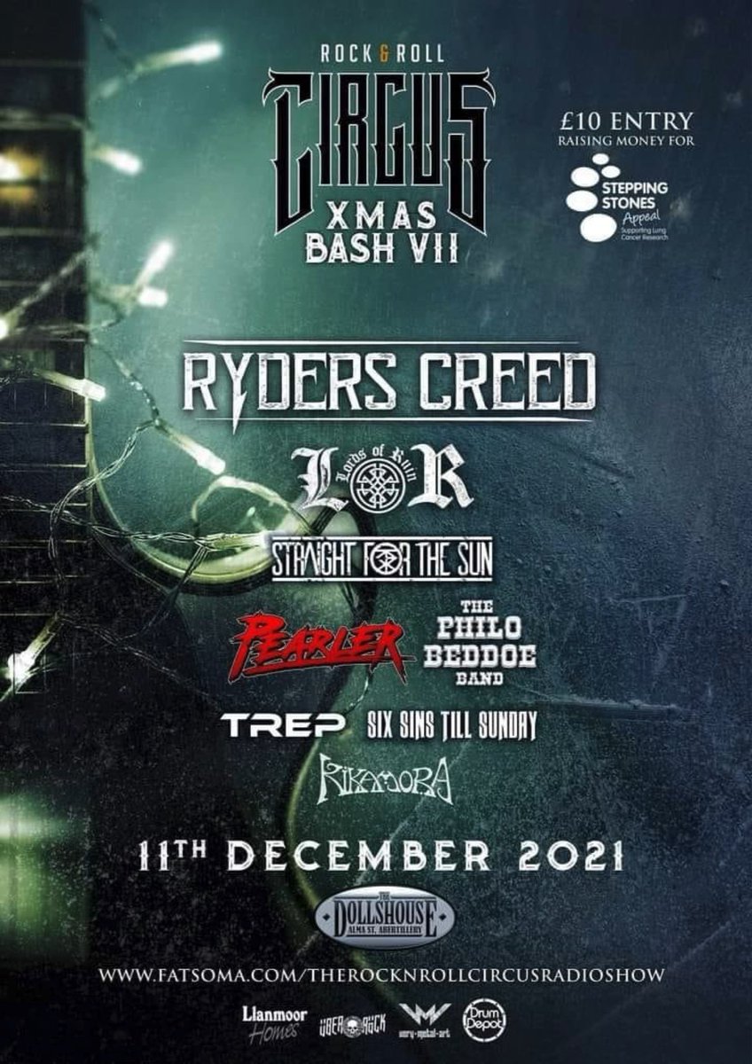 Next show is <a href="/Ceri_RockNMetal/">Ceri Davies</a> <a href="/RydersCreed/">RYDERS CREED</a> <a href="/LordsOfRuinUK/">Lords of Ruin</a> @straightforthesun <a href="/trepband/">TREP</a> it’s gonna be a belter
