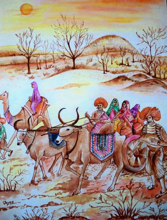 JoyceShekhar's tweet photo. Paintings done with Photo Ink Colours. This can be a difficult medium to handle as the ink dries as soon as it touches paper. A different technique...  #photoink #paintingideas #tropicalforest #desert #artistjoyce https://t.co/xraAtbg9pv