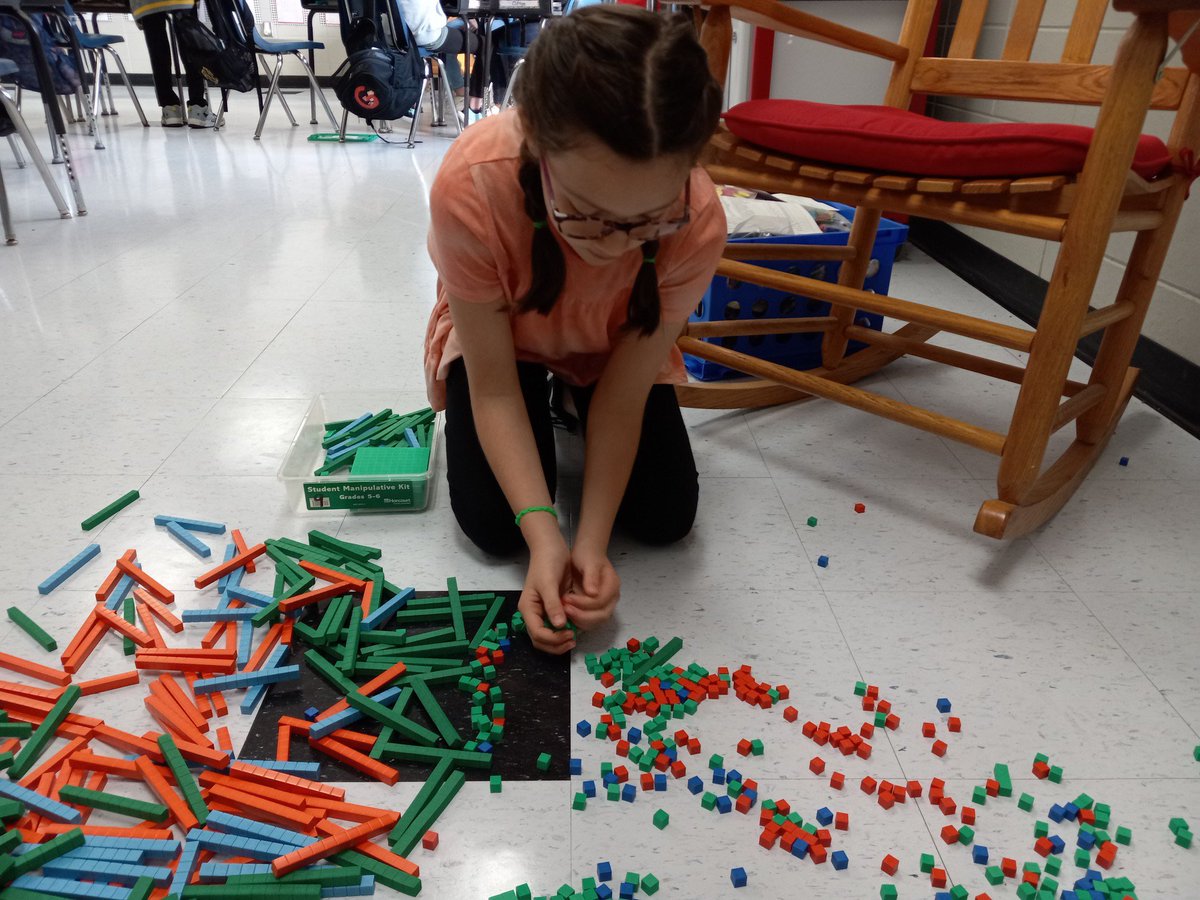 MissCByrd's tweet photo. How do we help 5th graders understand new mathematical concepts? Manipulatives! We are ready to start our new unit with adding and subtracting decimals. 🙌🏻 #alabamaachieves @amstiuna @MaddoxIntSchool @mrsfblack https://t.co/O53yTvPDqj