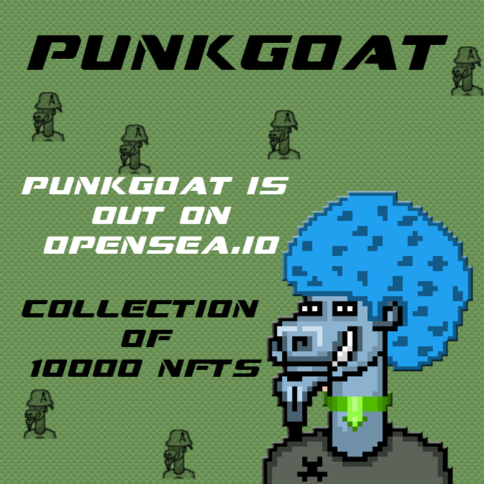tutonix's tweet photo. @DummyETH Hi! Im looking for a collab Giveaway partner to launch a combined giveaway.....
PunkGoat... collection of 10k premium NFTs.
https://t.co/XLYlUQ2rwT https://t.co/o3NNkaJ4oK